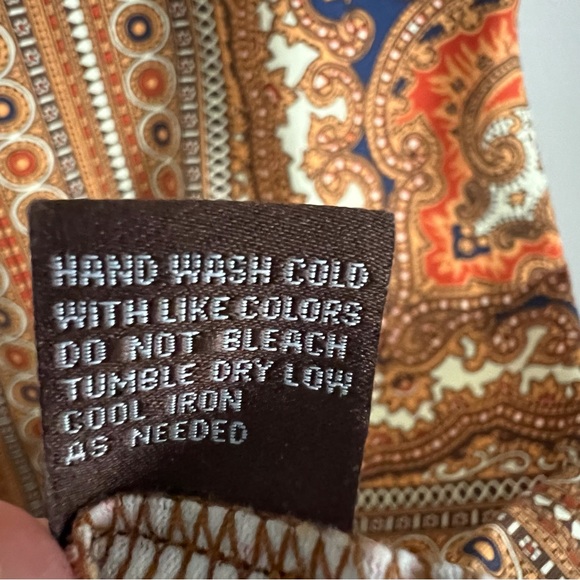 J McLaughlin Catalina Dress Sophia Scarf Print Orange Brown Classy Women’s Small - Picture 4 of 7